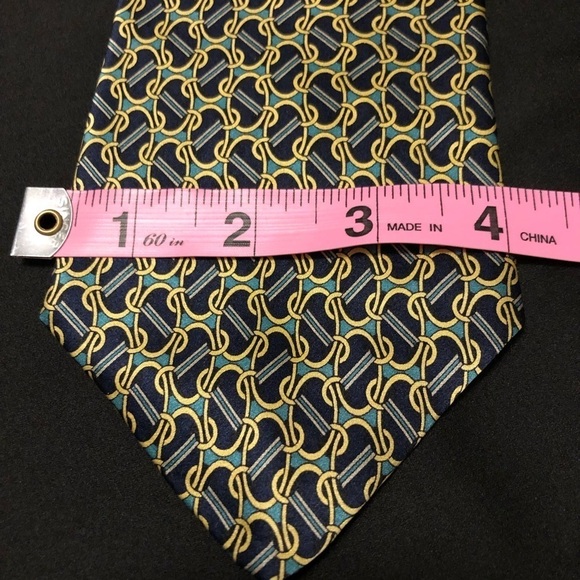 Vintage Cromley & Finch of London. 100% Handmade Silk Tie. Abstract Link Design - Picture 5 of 9